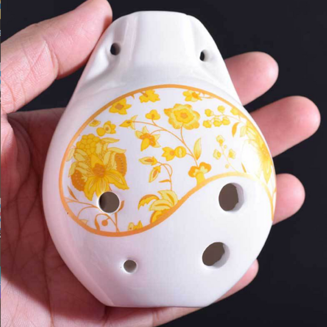 6-Hole Ceramic Ocarina Chinese Style