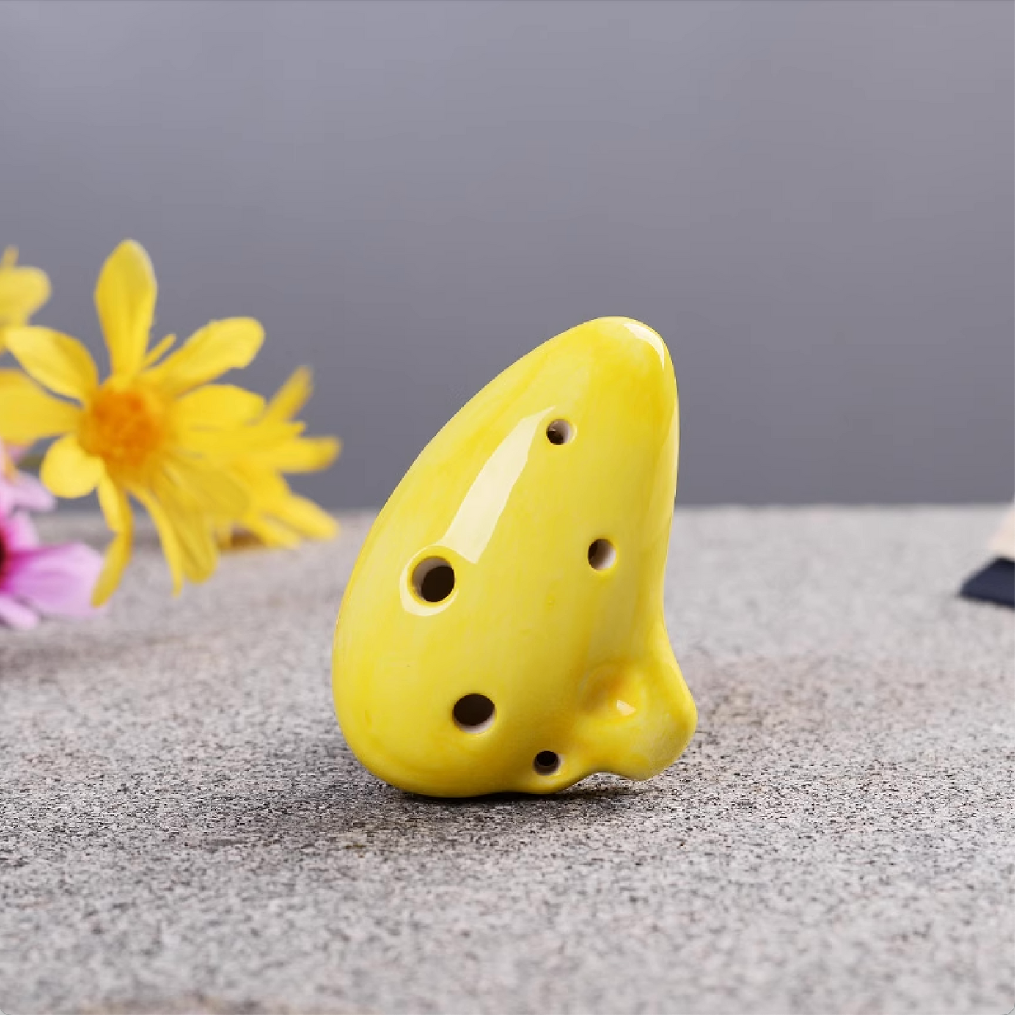 6-Hole Yellow Ocarina Little Teeth Shape