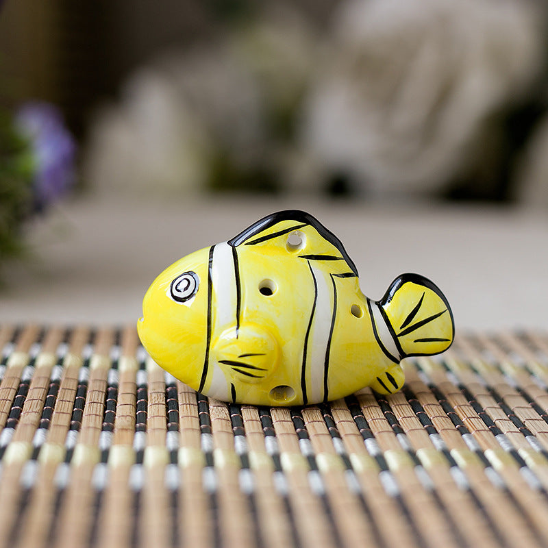 6-Hole Yellow Ocarina Clownfish Shape