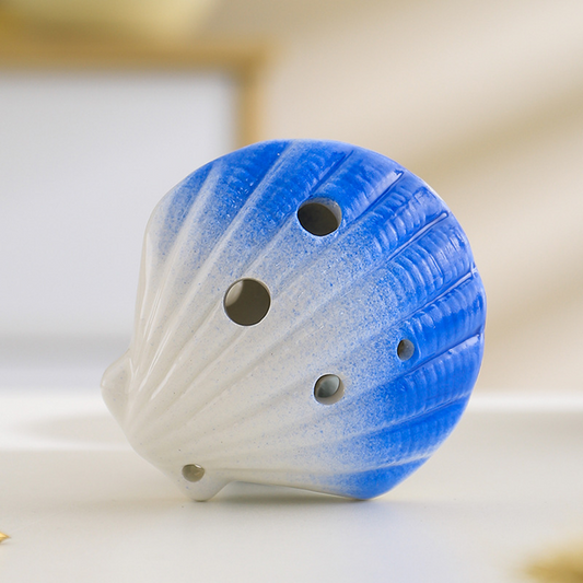 6-Hole Blue Ocarina Seashell Shape