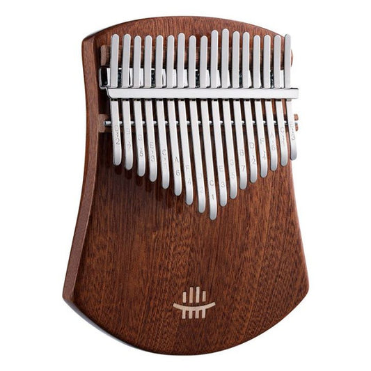 17 Keys Kalimba Dark Brown Sapele Wood Curvy Shape