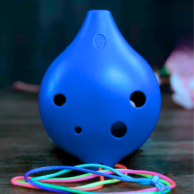 6-Hole Blue Ocarina Lemon Shape