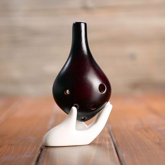 6-Hole Dark Brown Ocarina Special Drop Shape