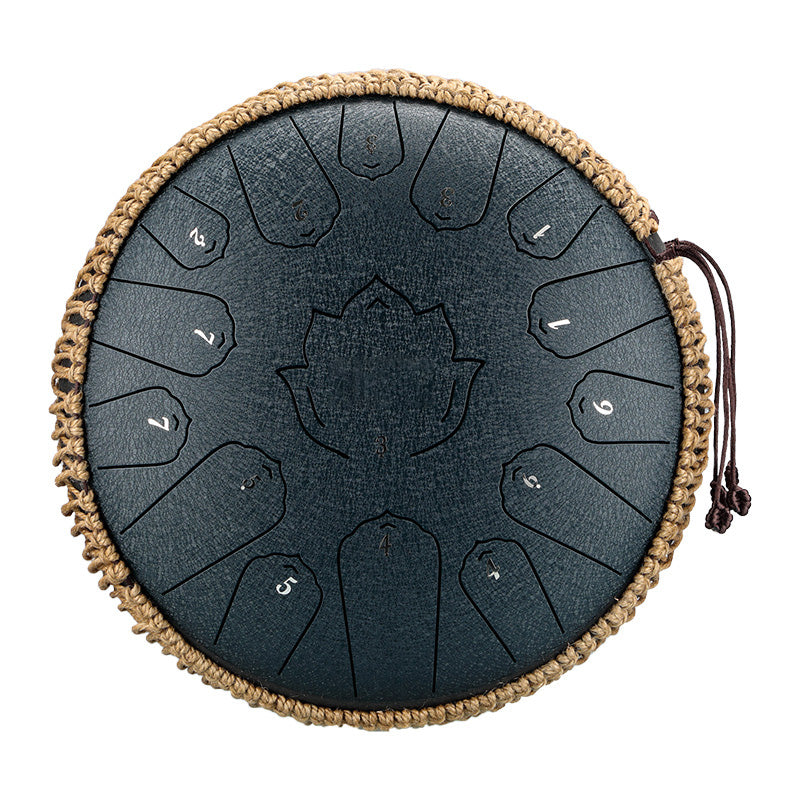 15-Tone 13-Inch C Key Navy Blue Carbon Steel Tongue Drum