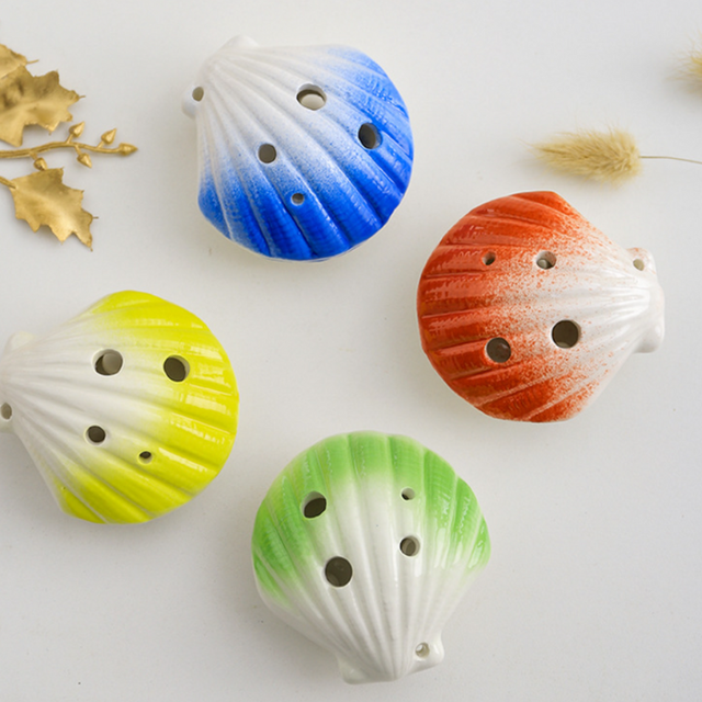 6-Hole Yellow Ocarina Shell Shape