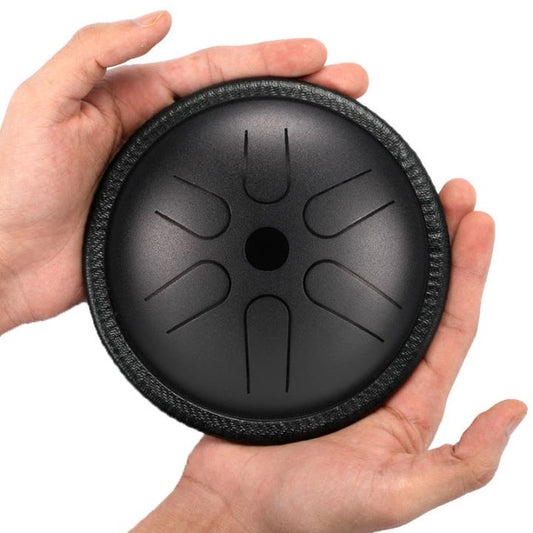 6-Tone 5.5-Inch C5 Key Black Steel Titanium Alloy Tongue Drum