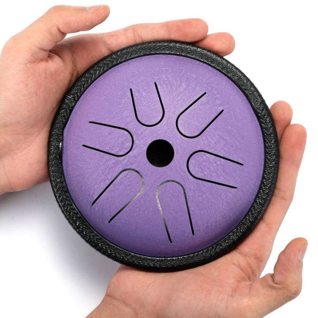 6-Tone 5.5-Inch C5 Key Lavender Steel Titanium Alloy Tongue Drum