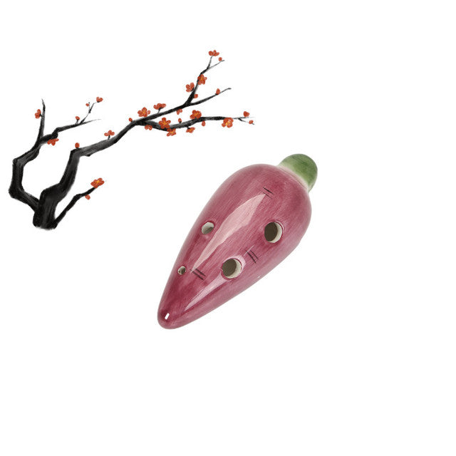 6-Hole Orange Ocarina Carrot Shape