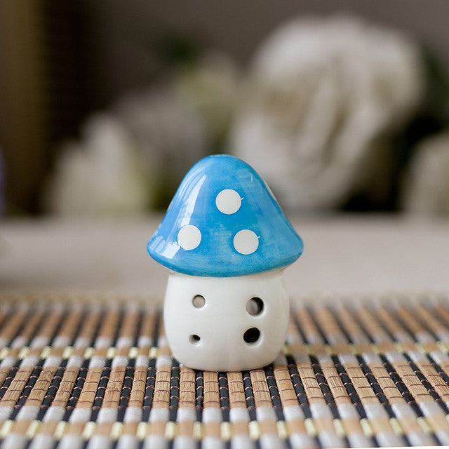 6-Hole Blue Ocarina Mushroom Shape