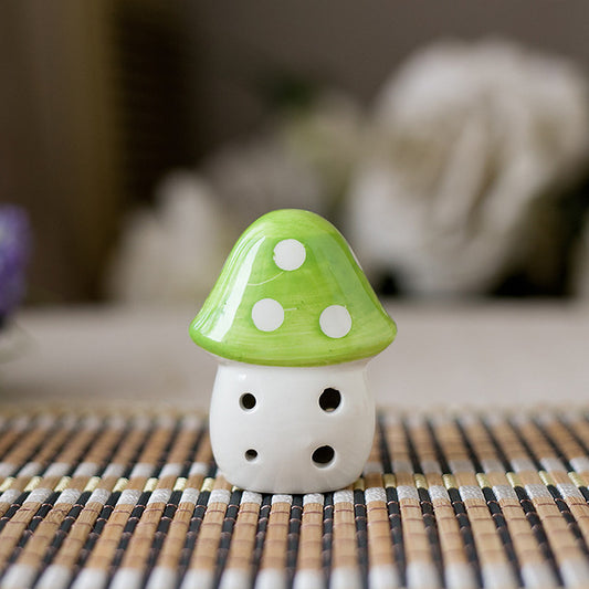 6-Hole Green Ocarina Mushroom Shape