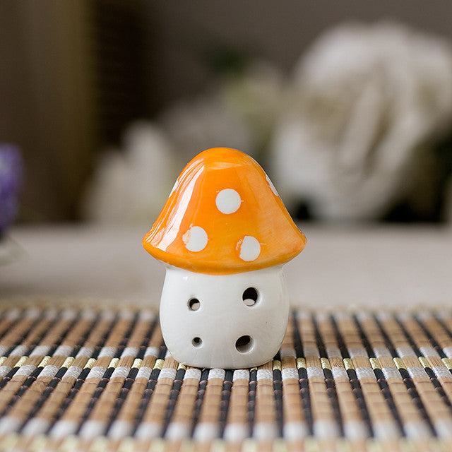 6-Hole Orange Ocarina Mushroom Shape