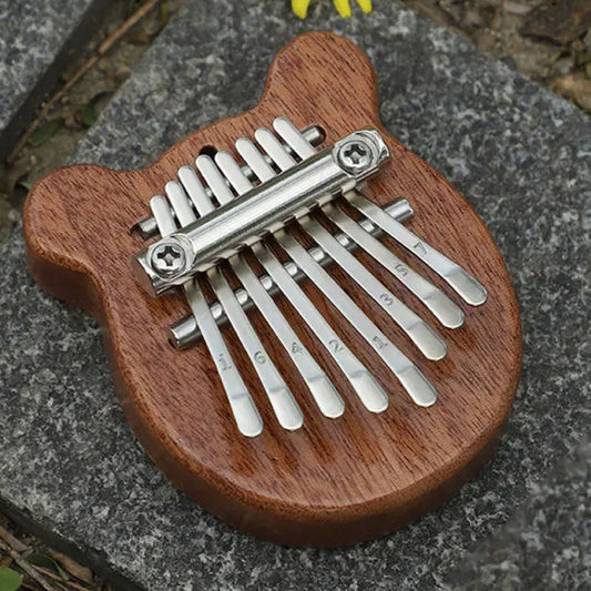 8 Keys Kalimba Brown Mahogany Bear Shape