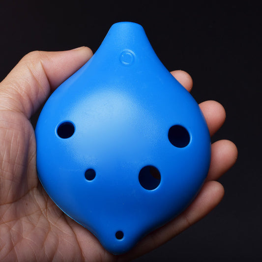 6-Hole Blue Ocarina Lemon Shape