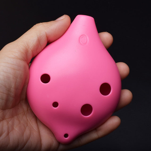 6-Hole Pink Ocarina Lemon Shape