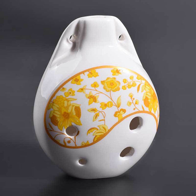 6-Hole Ceramic Ocarina Chinese Style