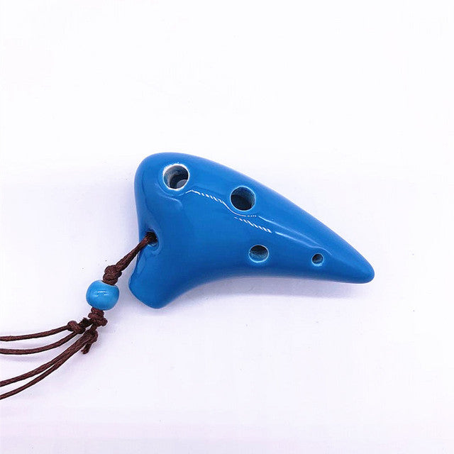 6 Hole Sky Blue Ocarina Sharp Teeth Shape