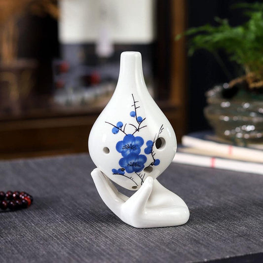 6-Hole Blue Mume Ocarina Special Drop Shape