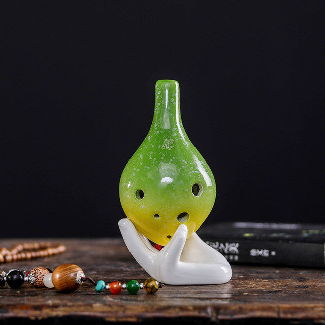 6-Hole Apple Green Ocarina Special Drop Shape