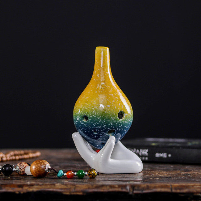 6-Hole Lemon Yellow Ocarina Special Drop Shape