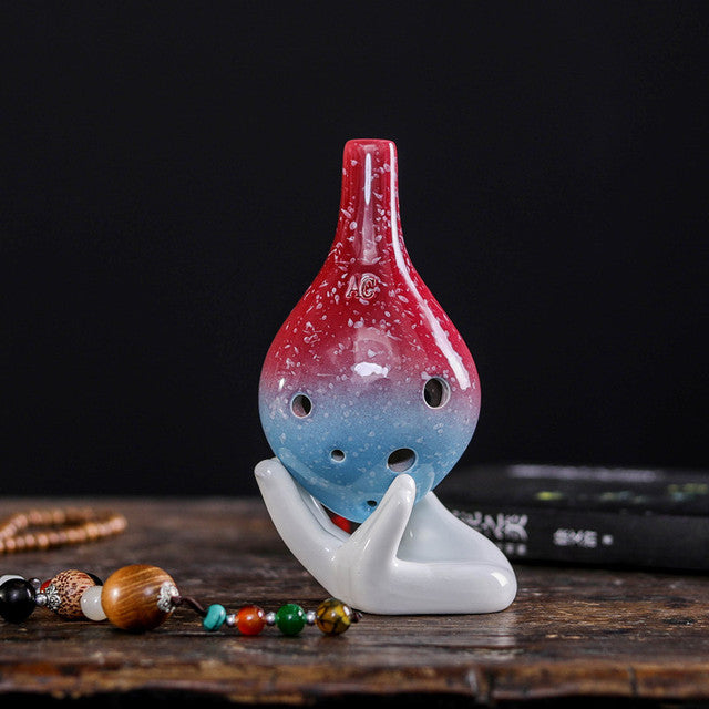 6-Hole Pomegranate Red Ocarina Special Drop Shape