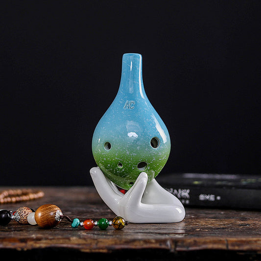 6-Hole Sky Blue Ocarina Special Drop Shape