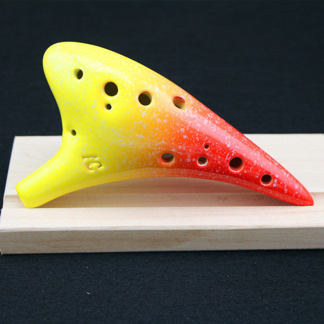 12-Hole Tomato Yellow Ocarina