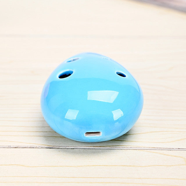 6-Hole Blue Ocarina Teardrop Shape