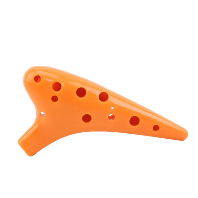 12-Hole Orange Ocarina Classic Shape