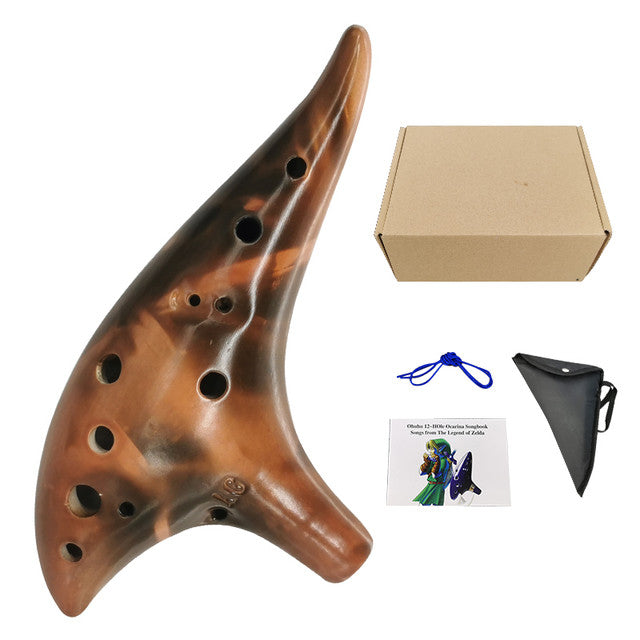 12-Hole Brown Ocarina