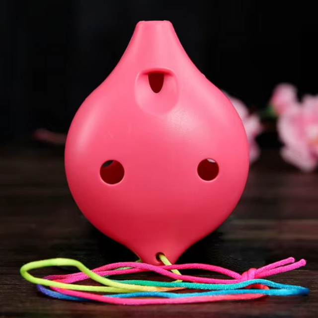 6-Hole Pink Ocarina Lemon Shape