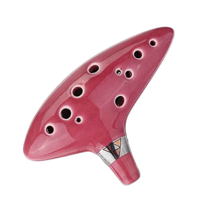 12-Hole Rose Red Typical Ocarina