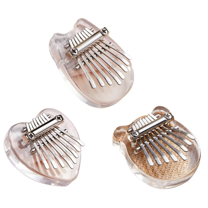 8 Keys Kalimba transparent Acrylic Bear Shape