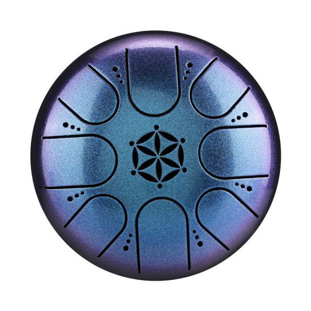 8-Tone 5.5-Inch C5 Key Cyan Steel Titanium Alloy Tongue Drum