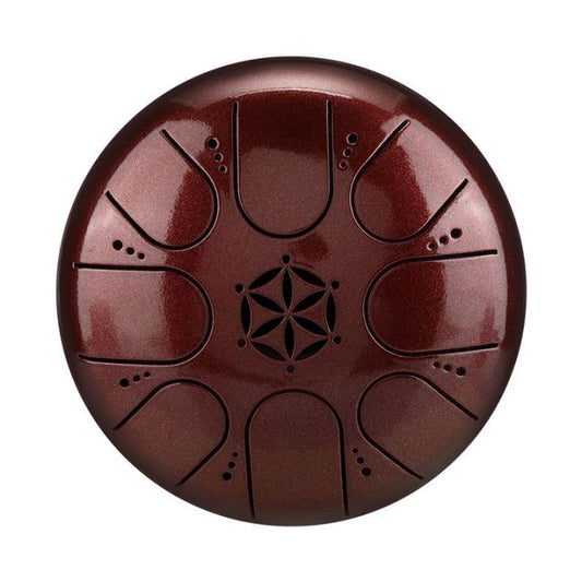 8-Tone 5.5-Inch C5 Key Red Steel Titanium Alloy Tongue Drum