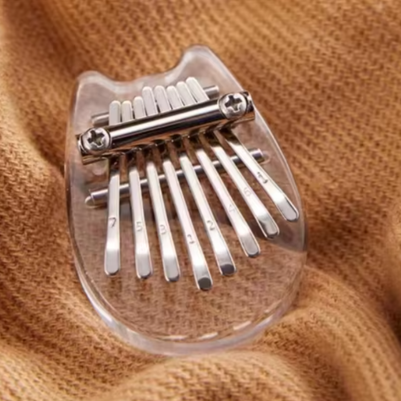 8 Keys Kalimba transparent Acrylic Cat Shape