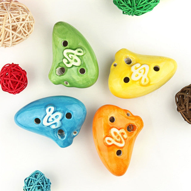 6-Hole Yellow Ocarina Little Teeth Shape