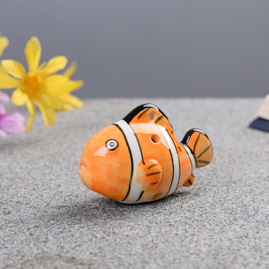 6-Hole Orange Ocarina Clownfish Shape