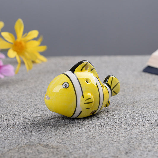 6-Hole Yellow Ocarina Clownfish Shape