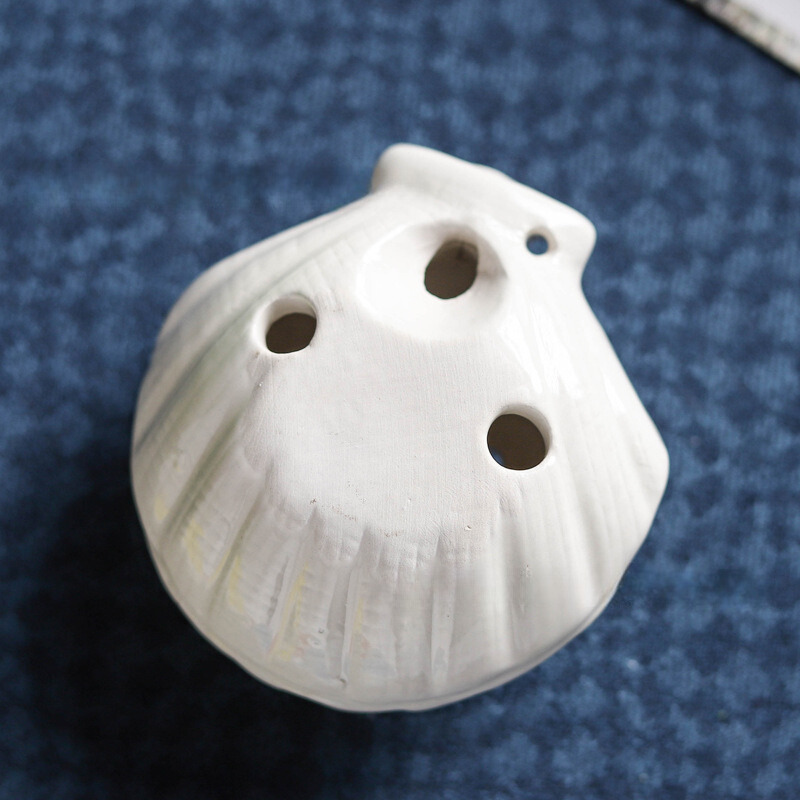 6-Hole Yellow Ocarina Seashell Shape