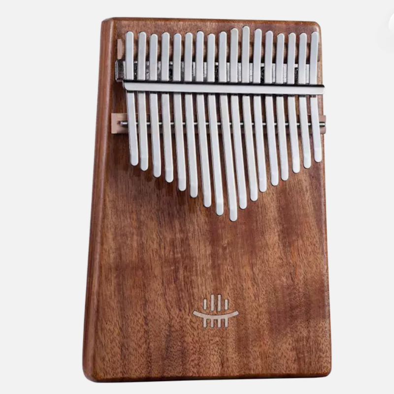 17 Key Kalimba Walnut Wood Light Brown Straight