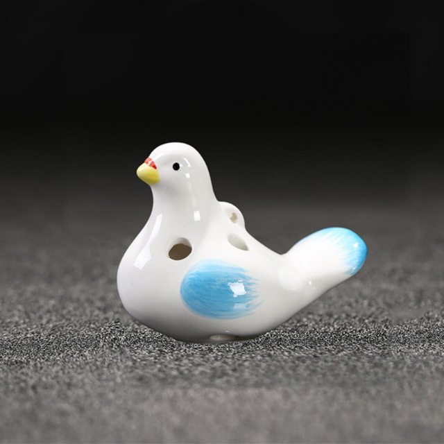 6-Hole Blue Ocarina Dove Shape