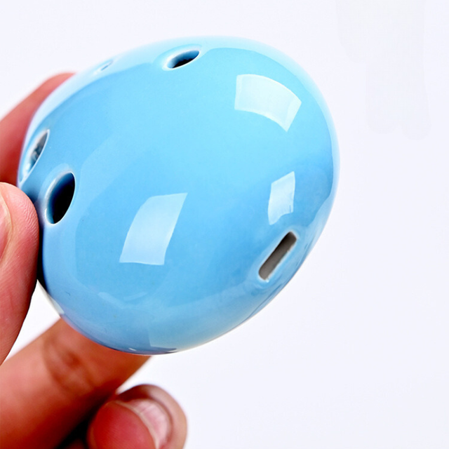 6-Hole Blue Ocarina Teardrop Shape