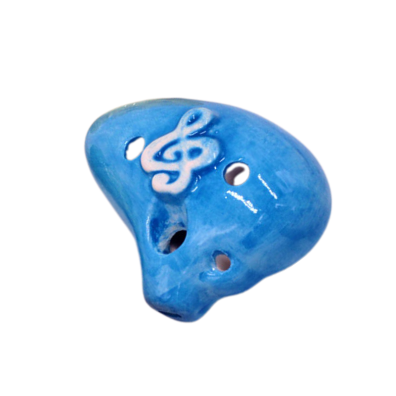 6-Hole Blue Ocarina Little Teeth Shape