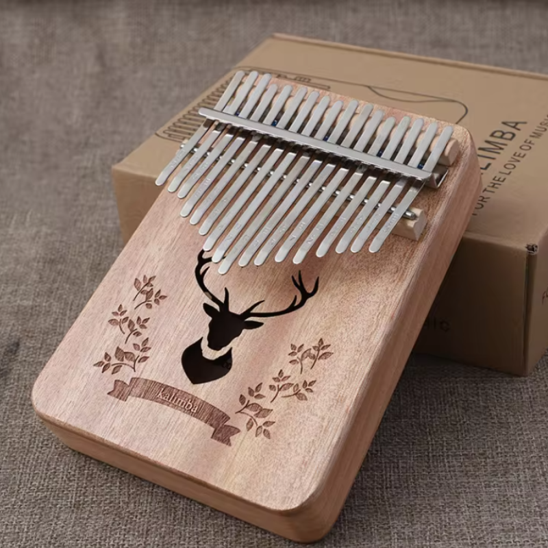 17-Key Khaki Deer Kalimba