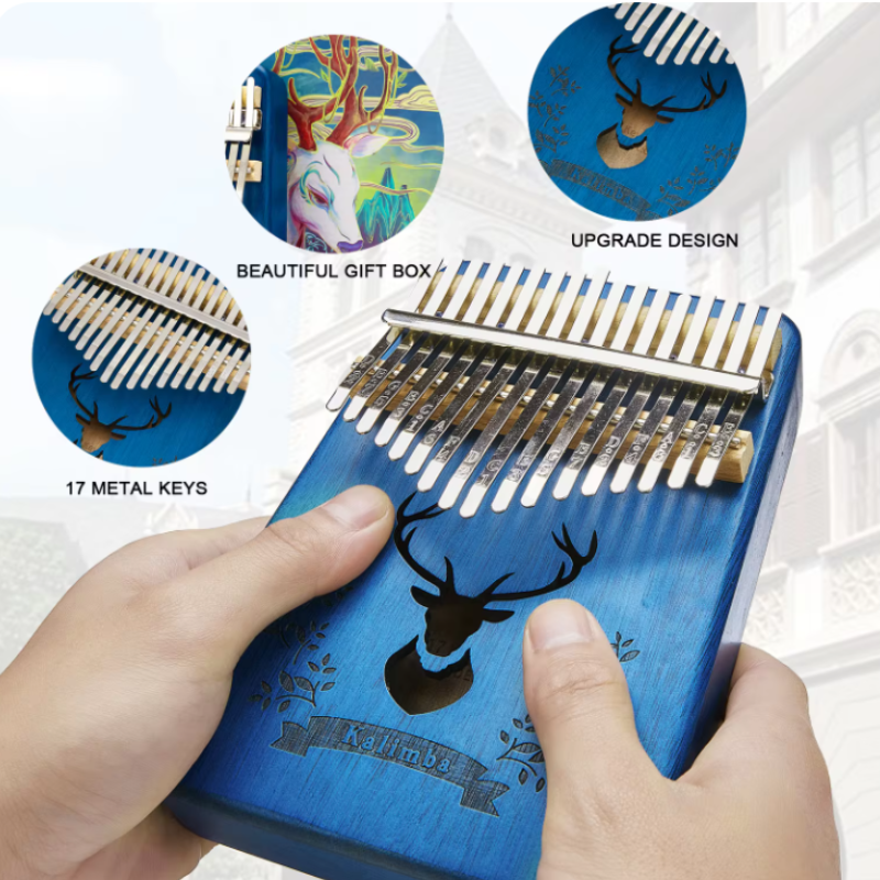 17-Key Blue Deer Kalimba