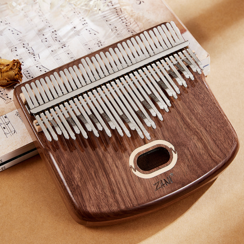 34 Key Kalimba Walnut Wood Brown U Shape