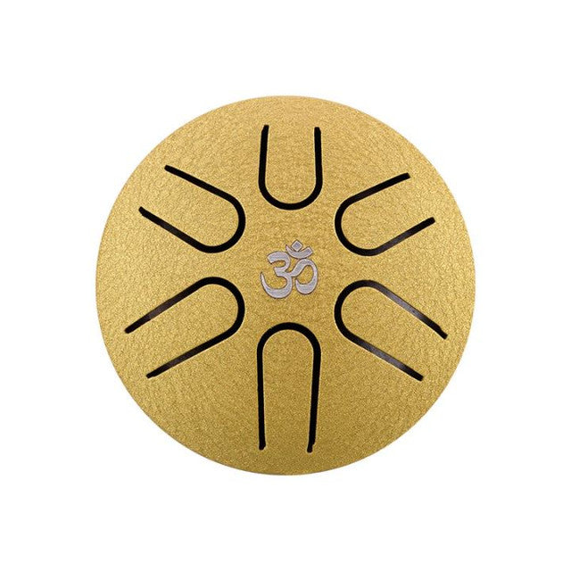 6-Tone 3-Inch A5 Key Gold Steel Titanium Alloy Mini Tongue Drum