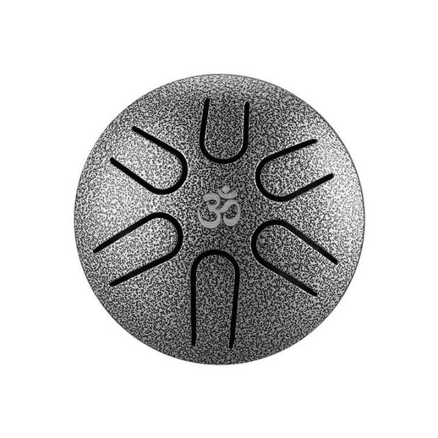 6-Tone 3-Inch A5 Key Dark Silver Steel Titanium Alloy Mini Tongue Drum