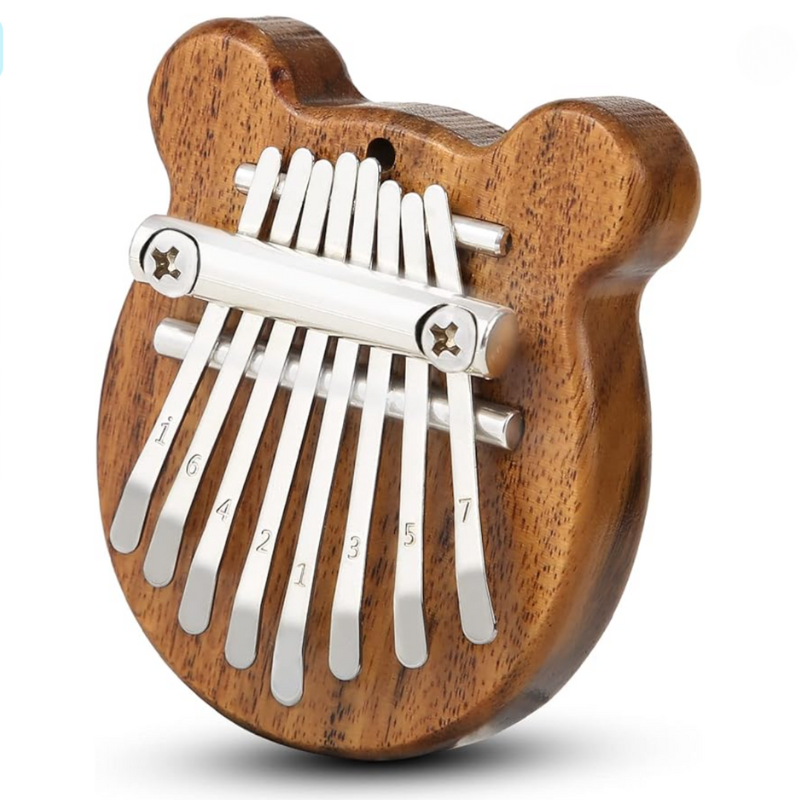 8 Keys Kalimba Brown Mahogany Bear Shape