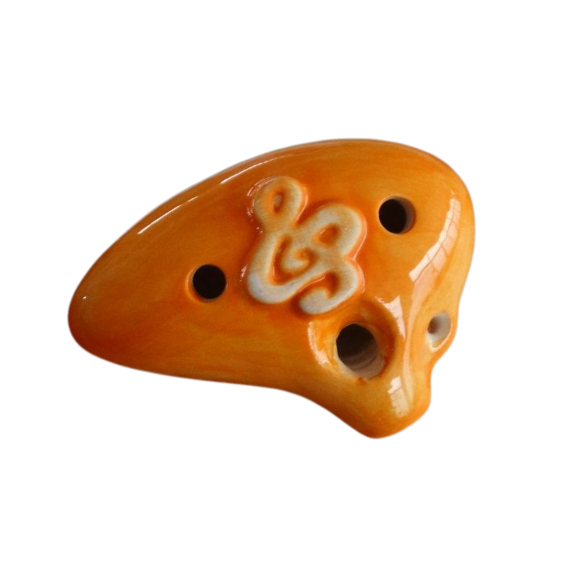 6-Hole Orange Ocarina Little Teeth Shape